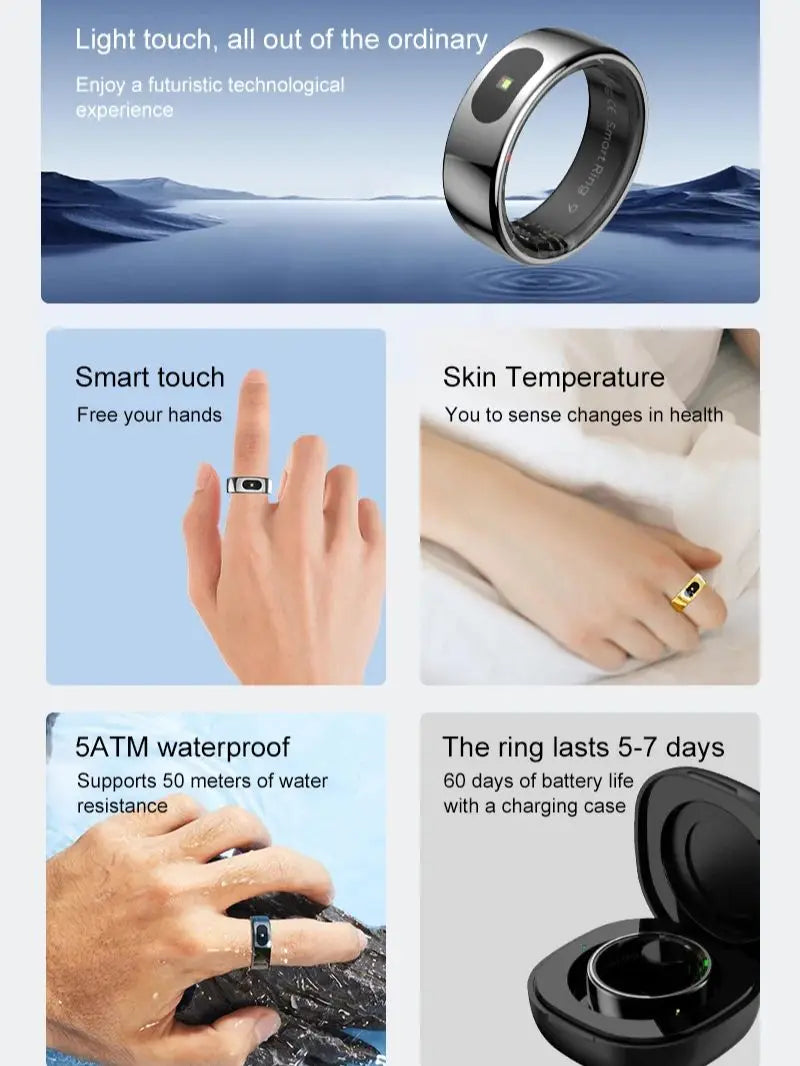 Smart Ring™ – La bague intelligente qui suit votre santé, votre sommeil et votre cycle