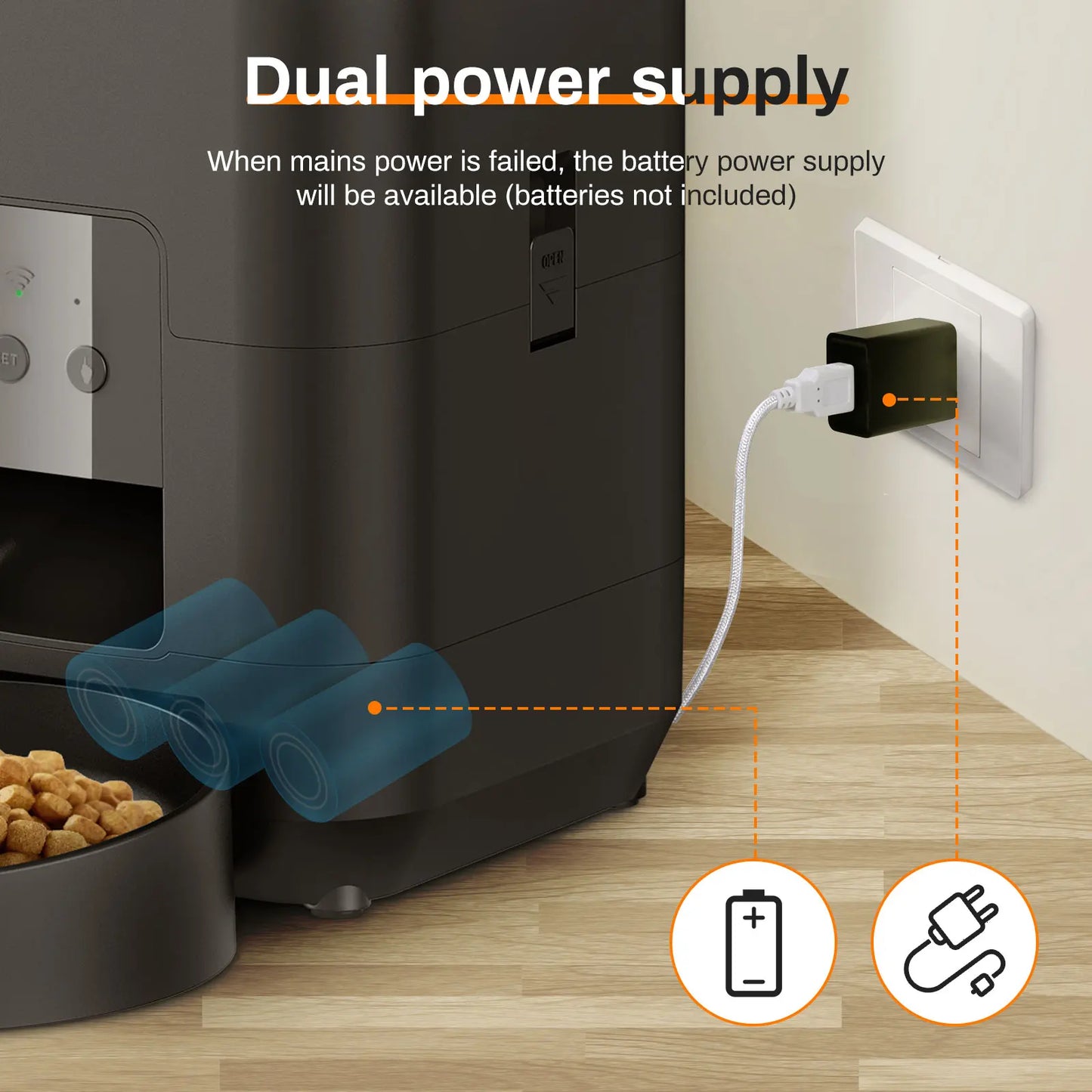 Distributeur automatique de nourriture pour chat et chien
